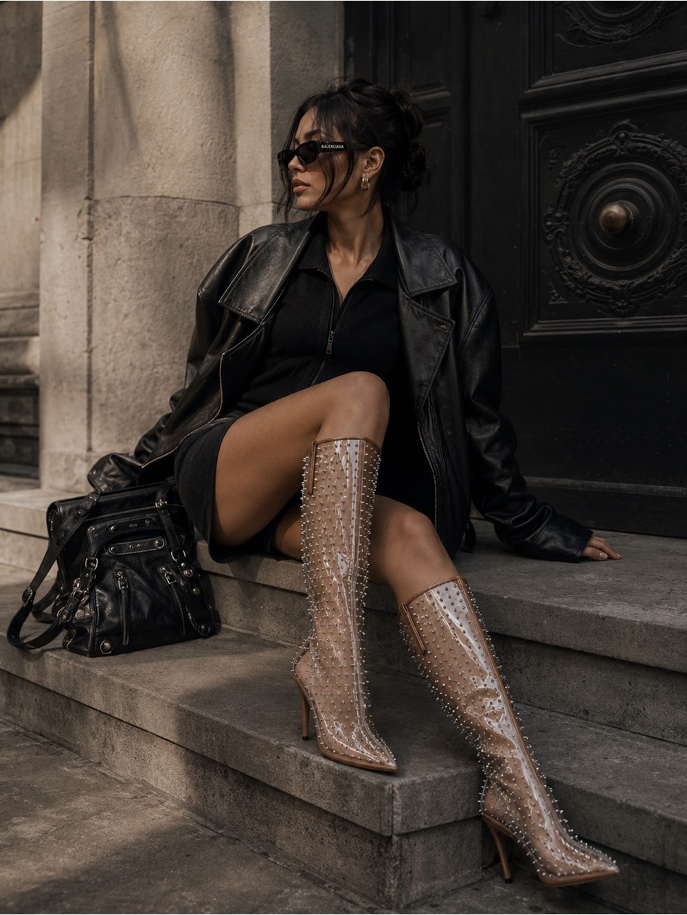Clear with Spikes #stevemadden Boots!!! Basically New!!!
